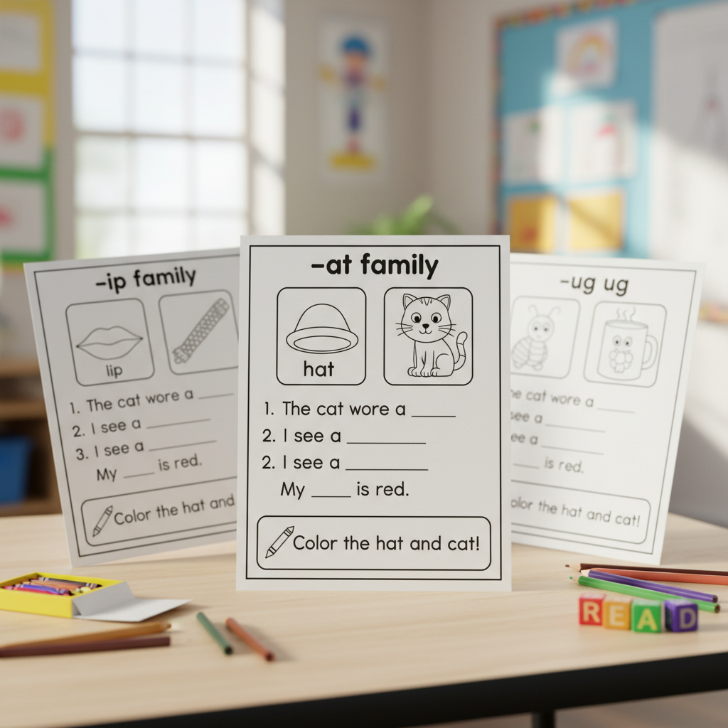 CVC Fluency Read and Make Simple Sentences
