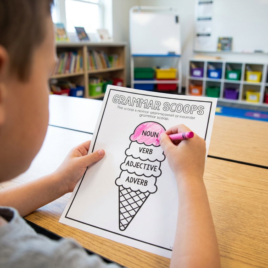 2nd Grade Grammar & Language Arts: Adjectives Activity Worksheets Pack