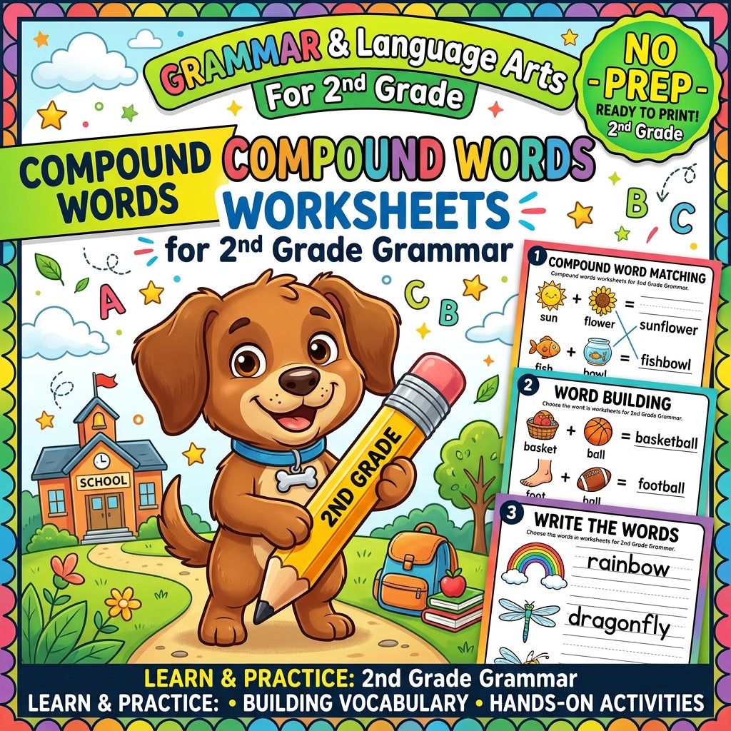 Compound Words Worksheets for 2nd Grade | Grammar & Language Arts