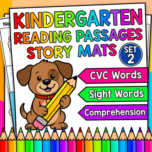 Kindergarten Reading Passages Story Mats Set 2