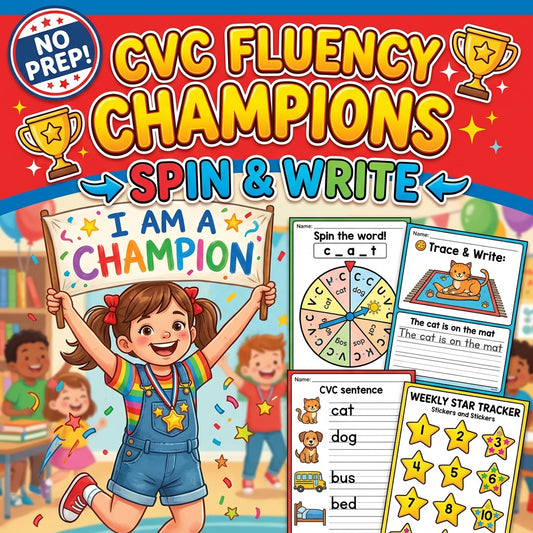 CVC Fluency Spin and Write