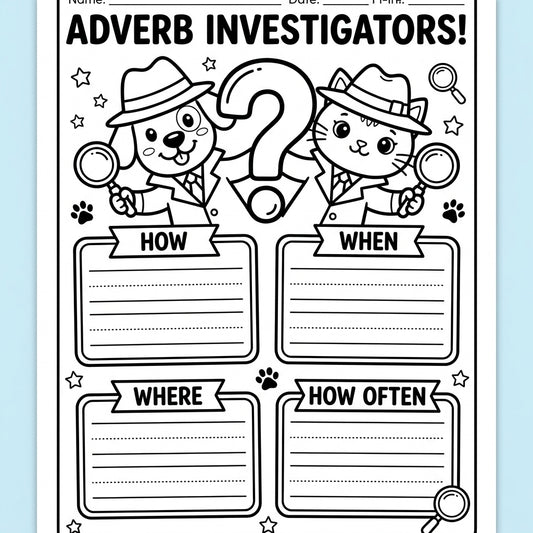 2nd Grade Grammar & Language Arts: Adverbs Activity Bundle