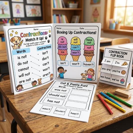 Contractions Worksheets for 2nd Grade | Grammar & Language Arts
