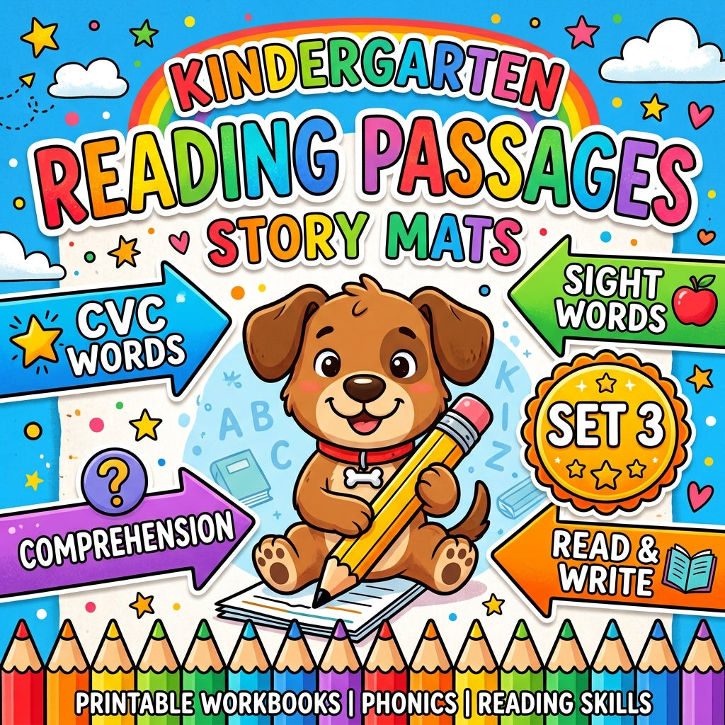 Kindergarten Reading Passages Story Mats Set 3