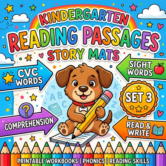 Kindergarten Reading Passages Story Mats Set 3
