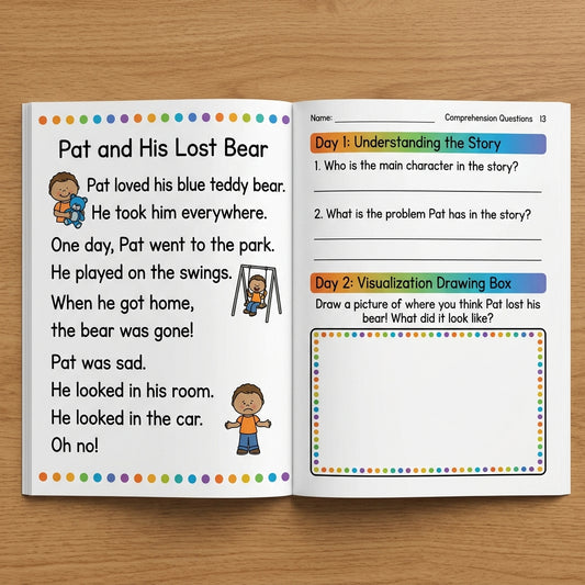 1st Grade Comprehension Practice Notebook