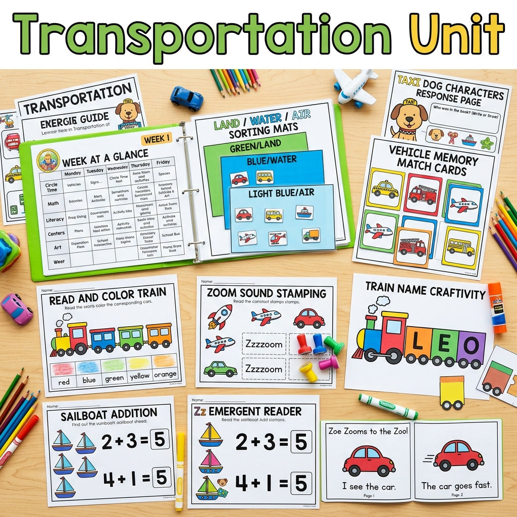 Preschool Transportation Lesson Plans & Activities