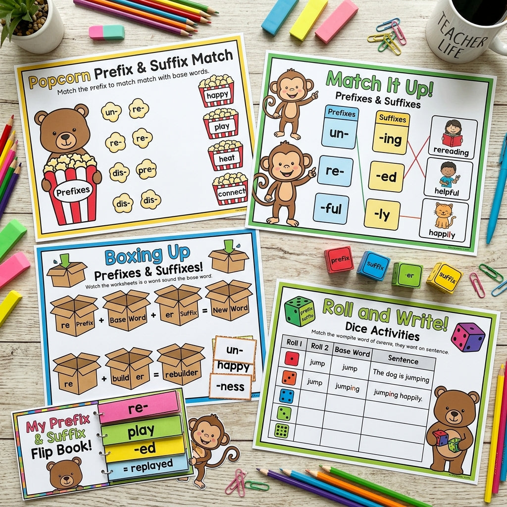 Prefixes & Suffixes 2nd Grade Grammar