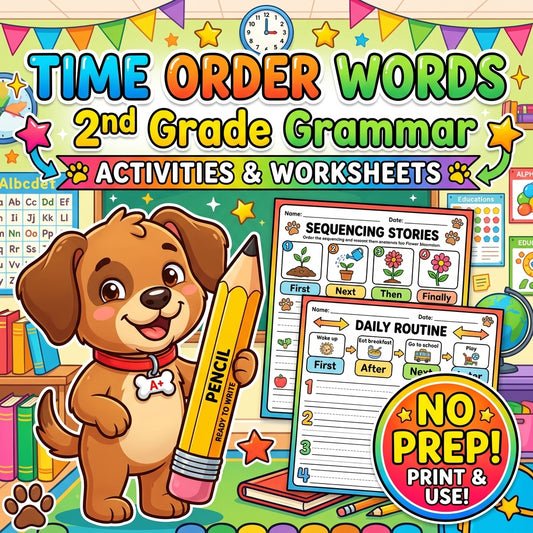 Time Order Words 2nd Grade Grammar