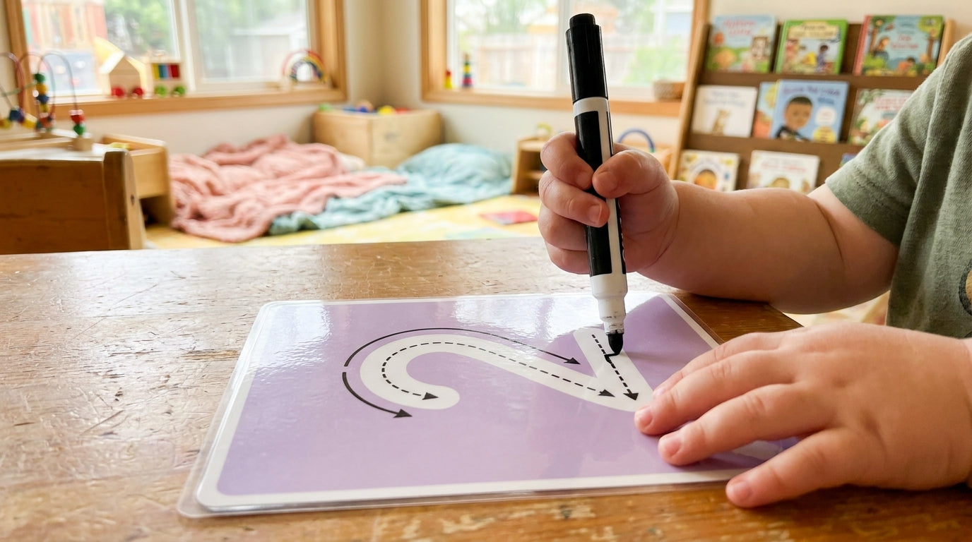 Cute Cartoon Number Tracing Flashcards (1-30)