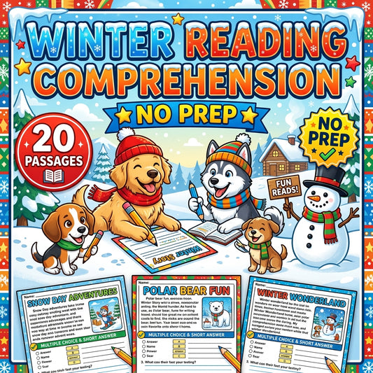 Winter Reading Comprehension, No Prep