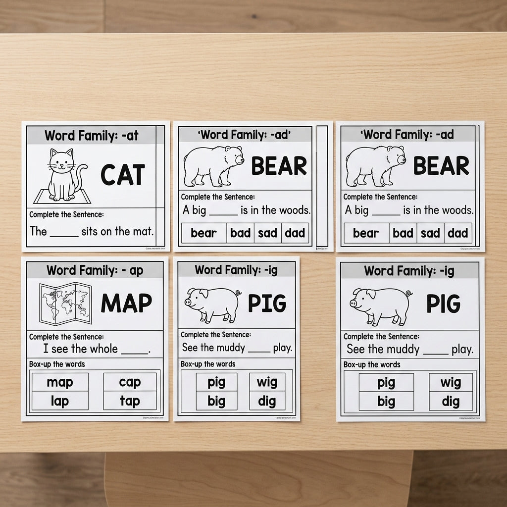 Word Family Slides with Sentences