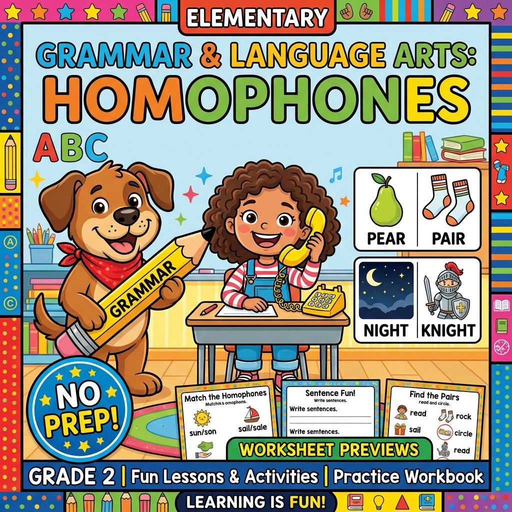 Homophones 2nd Grade Grammar