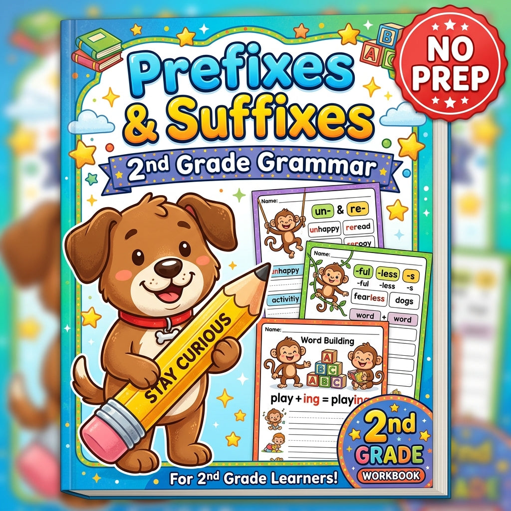 Prefixes & Suffixes 2nd Grade Grammar