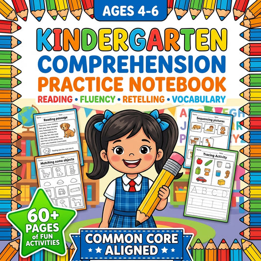Kindergarten Comprehension Practice Notebook