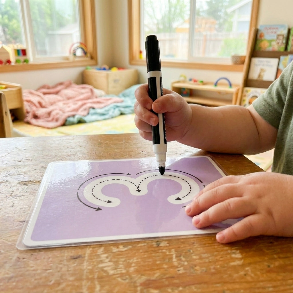 Cute Cartoon Number Tracing Flashcards (1-30)